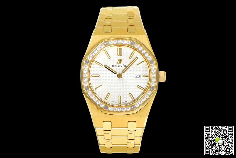 Replica Audemars P1g*et Royal Oak 67651BA.ZZ.1261BA.01 1:1 Best Edition JF Factory Yellow Gold D1am0nd Swiss Quartz
