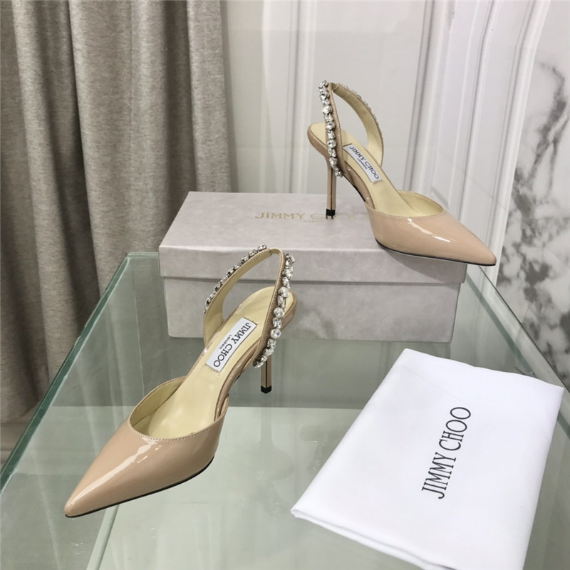 J1m*y Ch00 Pearl Heels Dupe rhinestone heeled sandals
