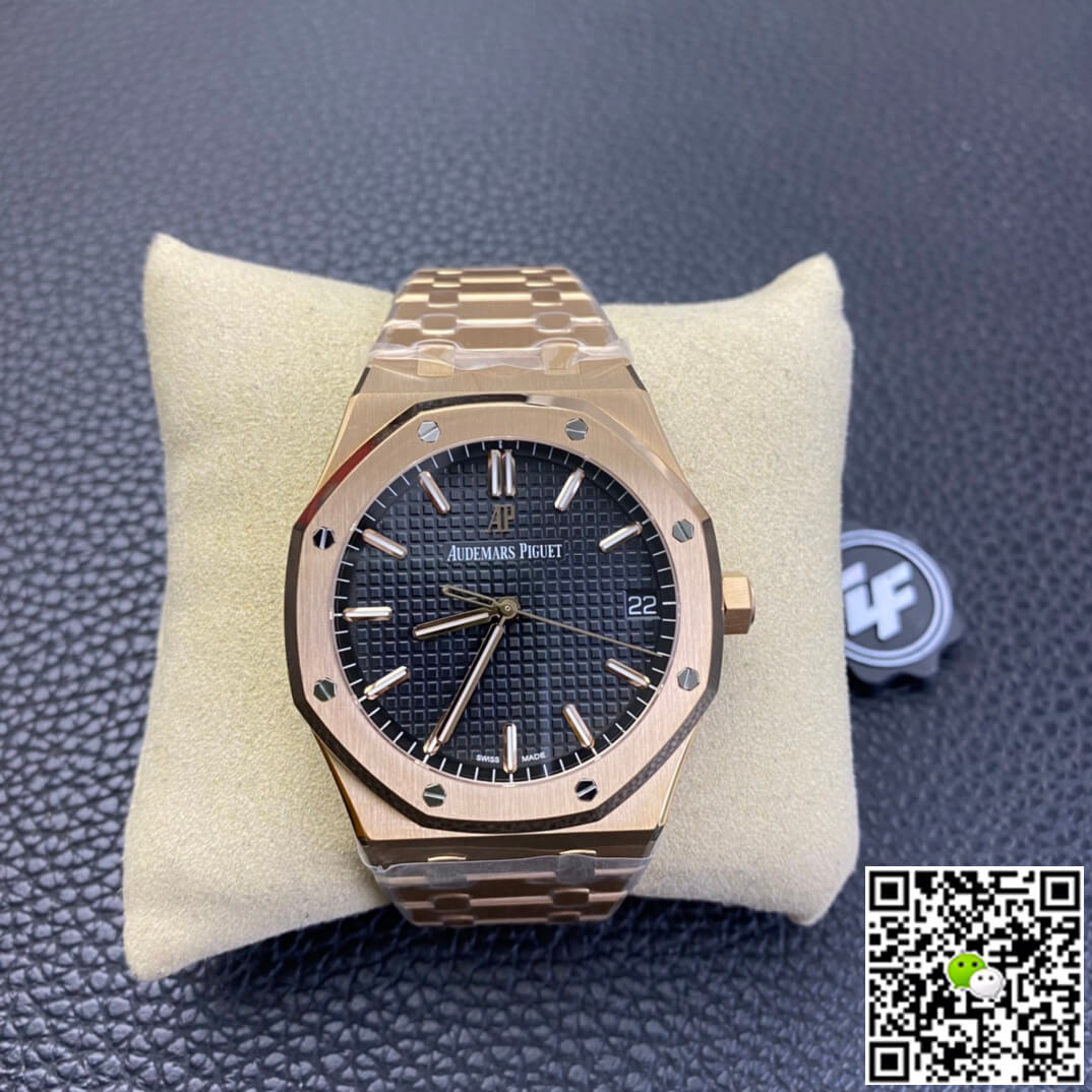 Replica Audemars P1g*et Royal Oak 15500OR.OO.1220OR.01 1:1 Best Edition ZF Factory Black Dial