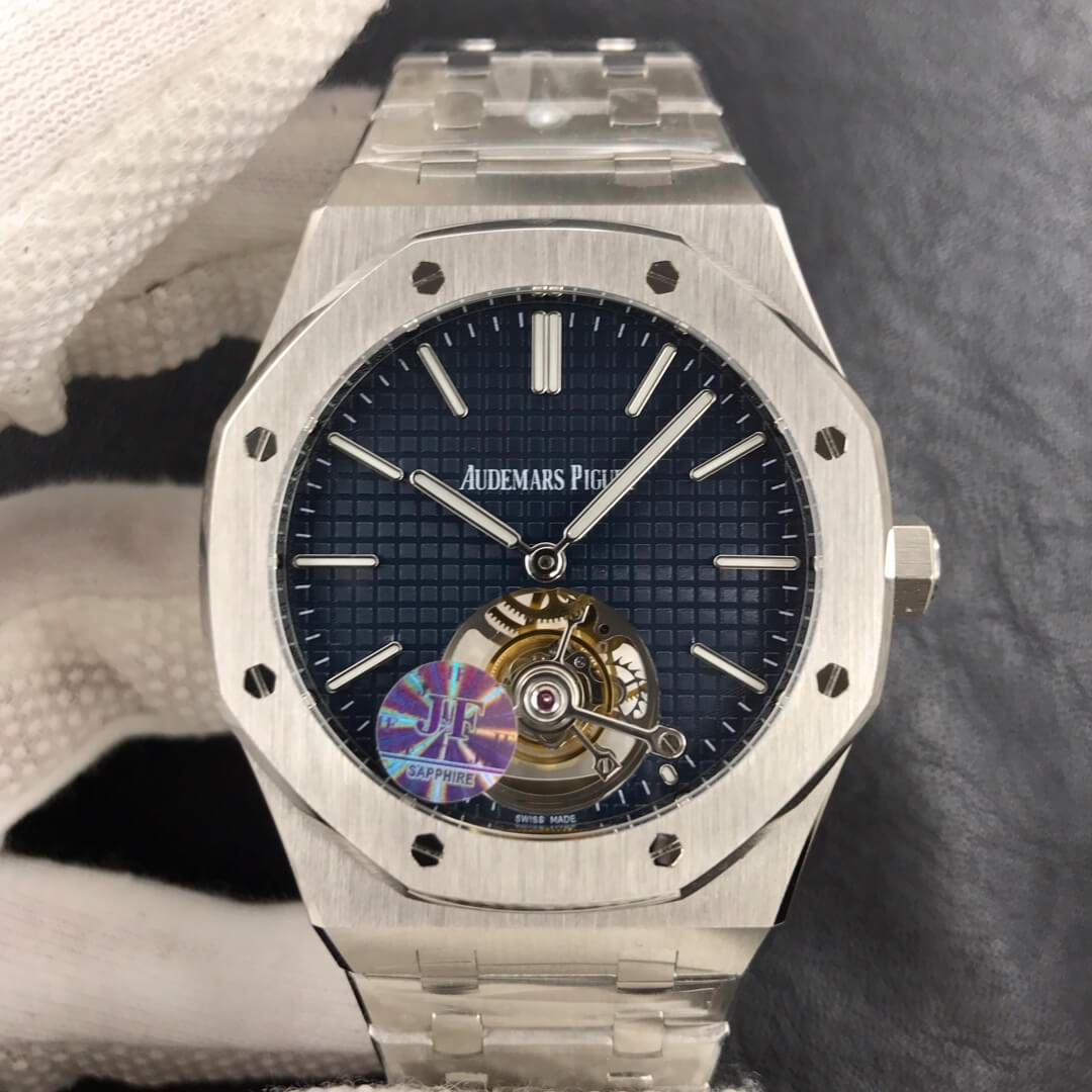 Replica Audemars P1g*et Royal Oak Tourbillon 26510ST.OO.1220ST.01 1:1 Best Edition JF Factory Blue Dial