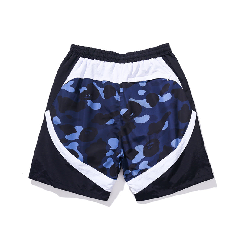 BAPE APE Shorts Camo Blue Red Black Pants HDCP8710