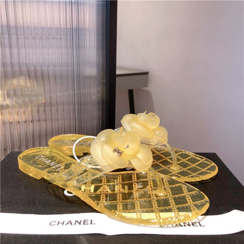 Ch**el Flat Dupes transparent sandals