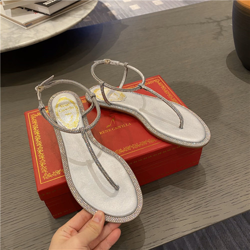 rene caovilla flat sandals