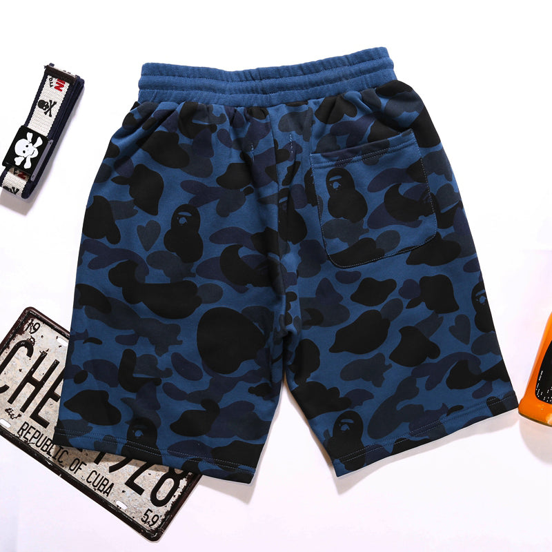 BAPE APE Shorts Shark Camo Blue Red Green Pants HDCP8356