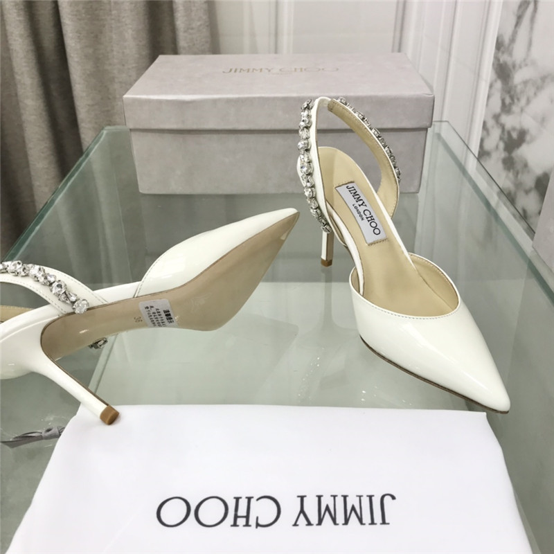 J1m*y Ch00 Pearl Heels Dupe rhinestone heeled sandals