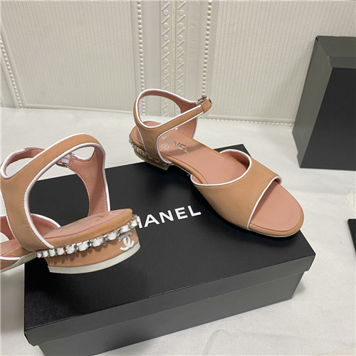 Ch**el flat sandals womens