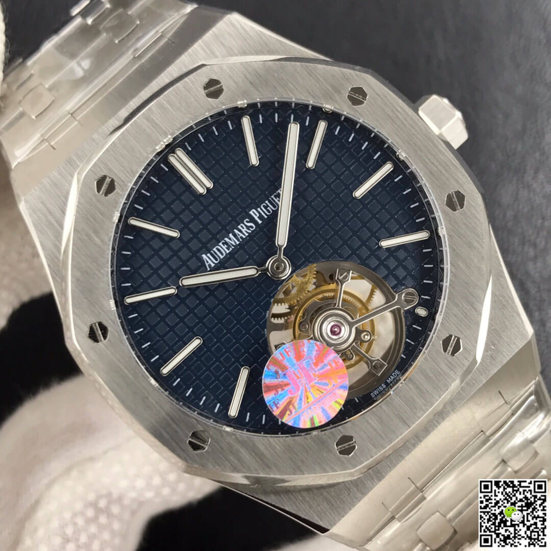 Replica Audemars P1g*et Royal Oak Tourbillon 26510ST.OO.1220ST.01 1:1 Best Edition JF Factory Blue Dial