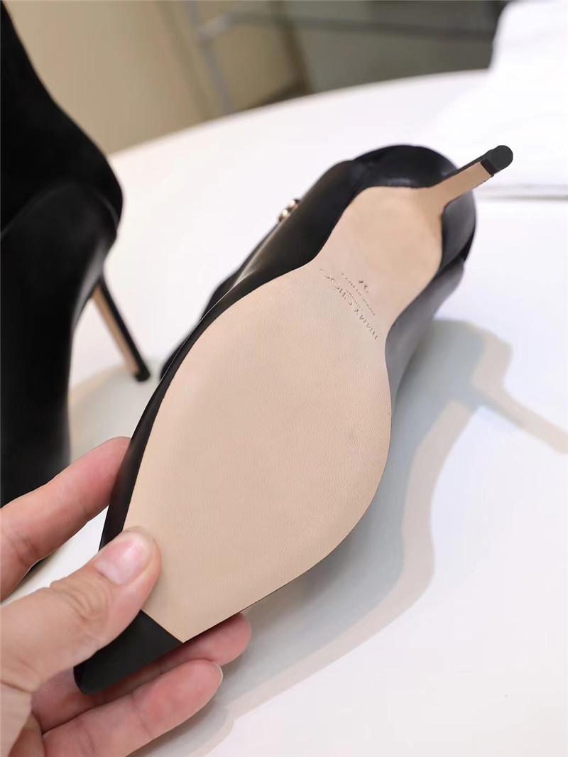 J1m*y Ch00 Pearl Heels Dupe pointed high heel ankle boots
