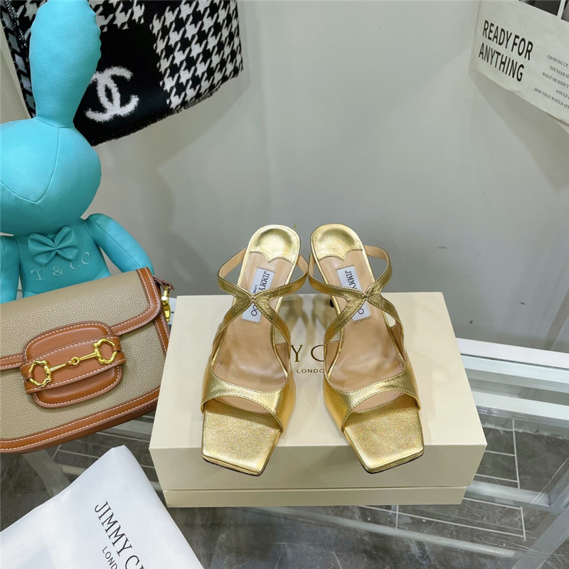 J1m*y Ch00 heeled satin sandals