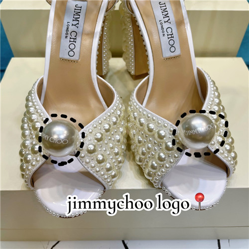 J1m*y Ch00 pearl  block heels