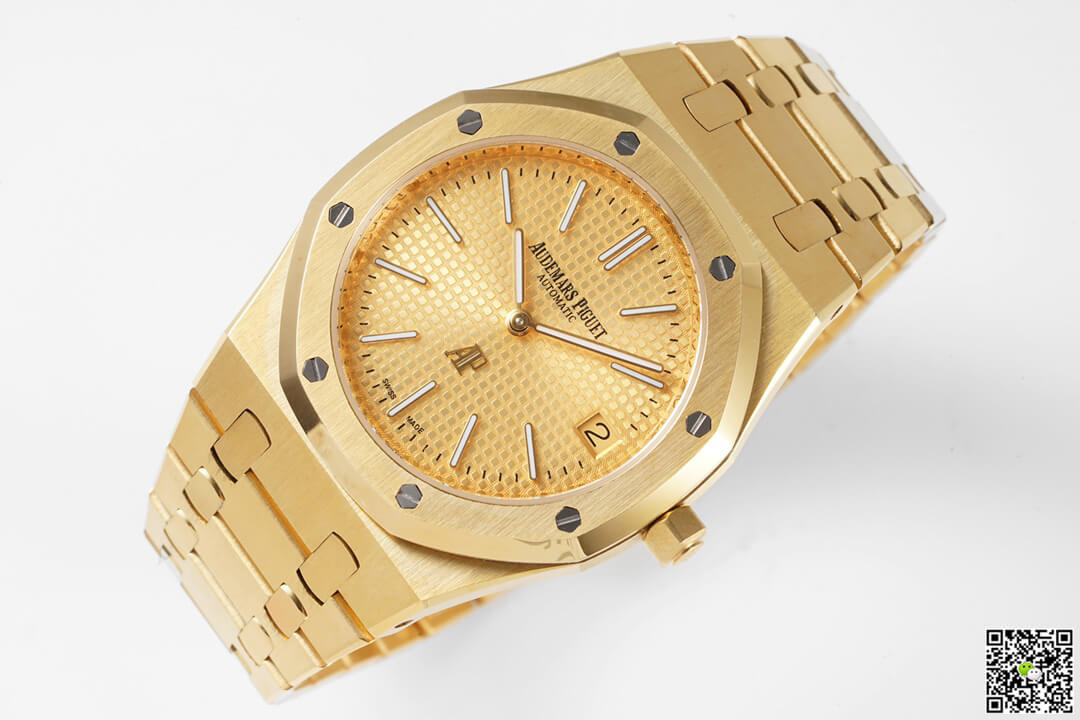 Replica Audemars P1g*et Royal Oak 15202BA.OO.1240BA.02 1:1 Best Edition KZ Factory Yellow Gold