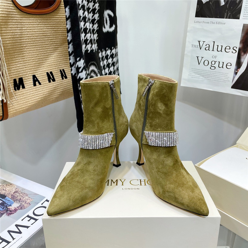 J1m*y Ch00 high heel short boots