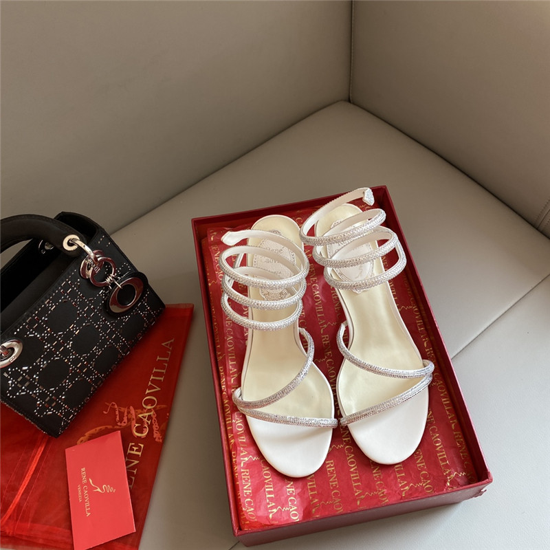 Rene Caovilla Dupe Snake Band Sandals