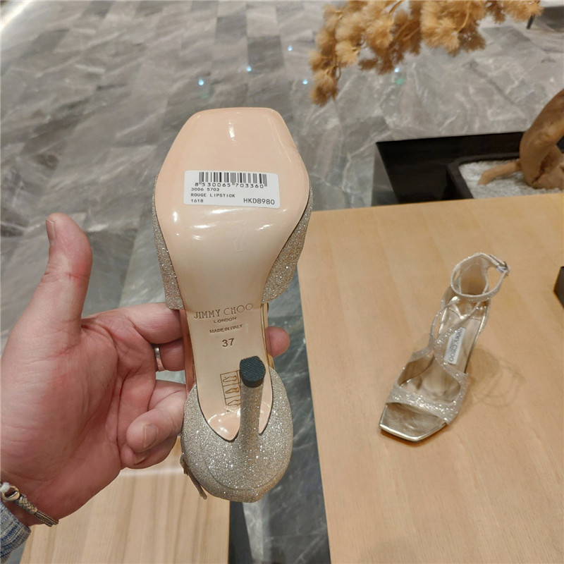 J1m*y Ch00 heeled satin sandals