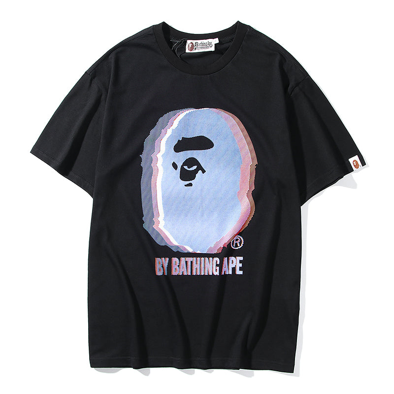 Bape Color Ghosting Ape Head Cotton T Shirt 5069