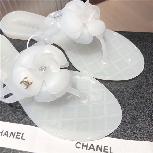 Ch**el Flat Dupes transparent sandals