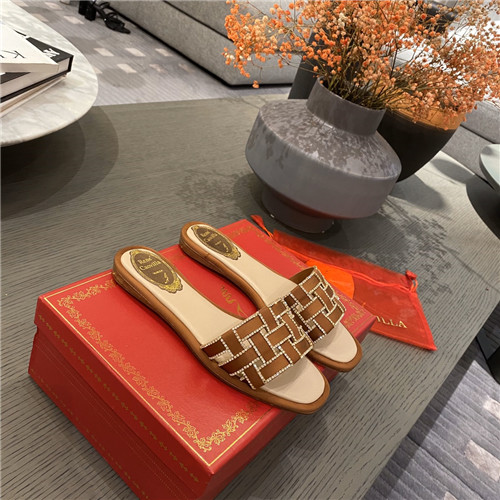 rene caovilla flat slippers