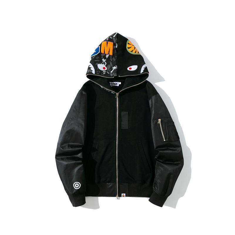 BAPE Digital Camo Military Shark Full Zip Hoodie