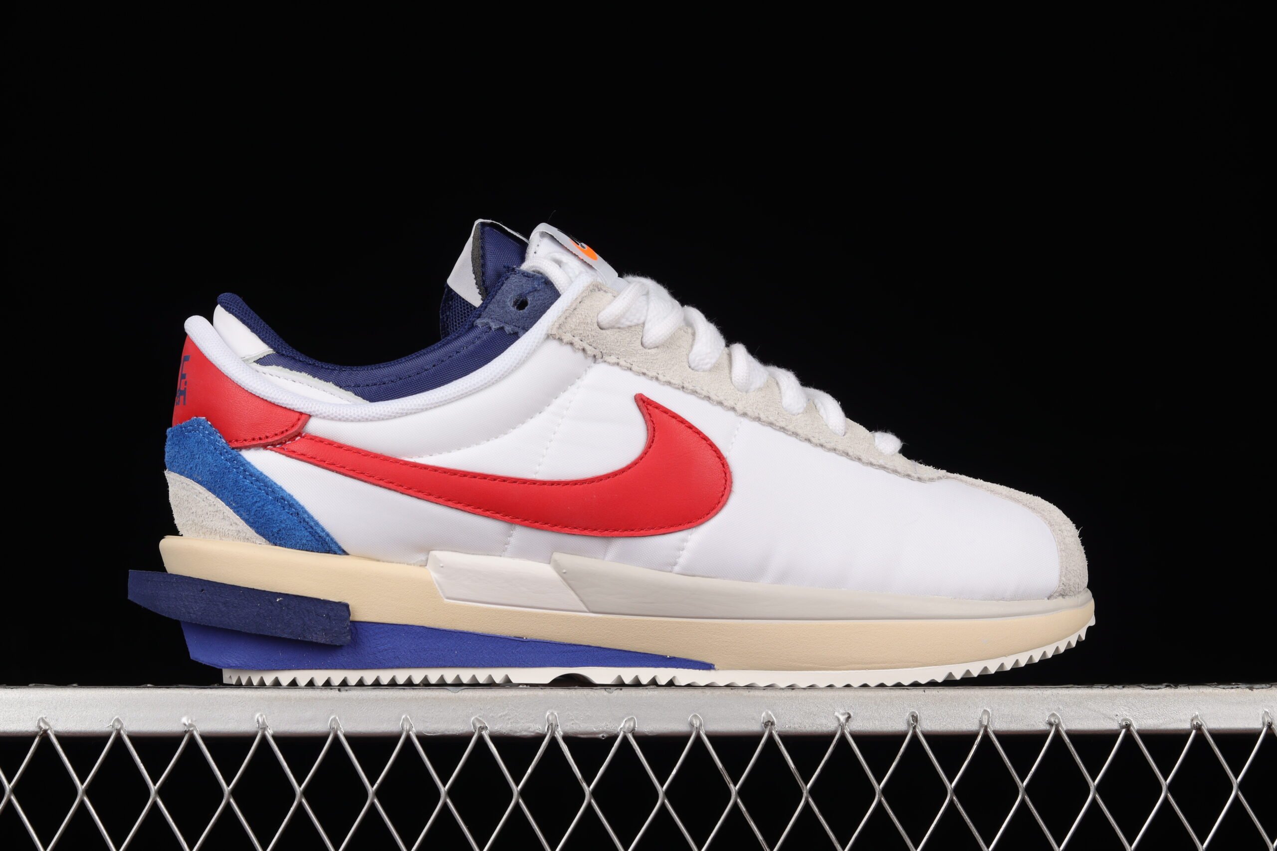 Sacai x Nike Cortez White Red Navy Blue