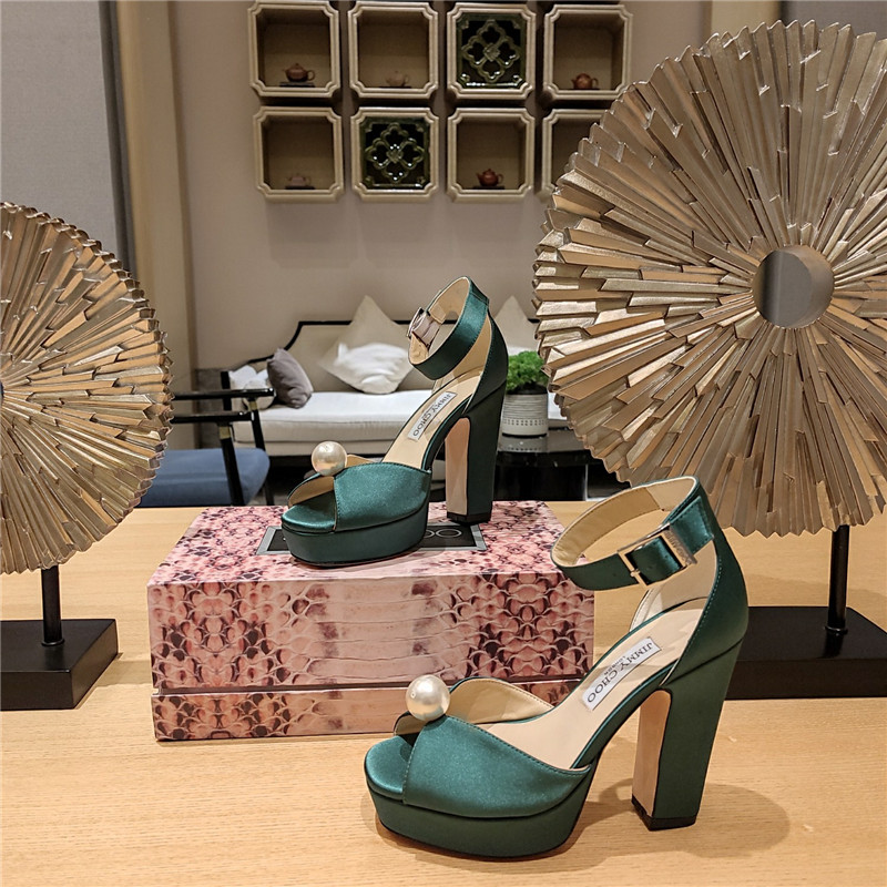 J1m*y Ch00 high heel D1am0nd chain sandals