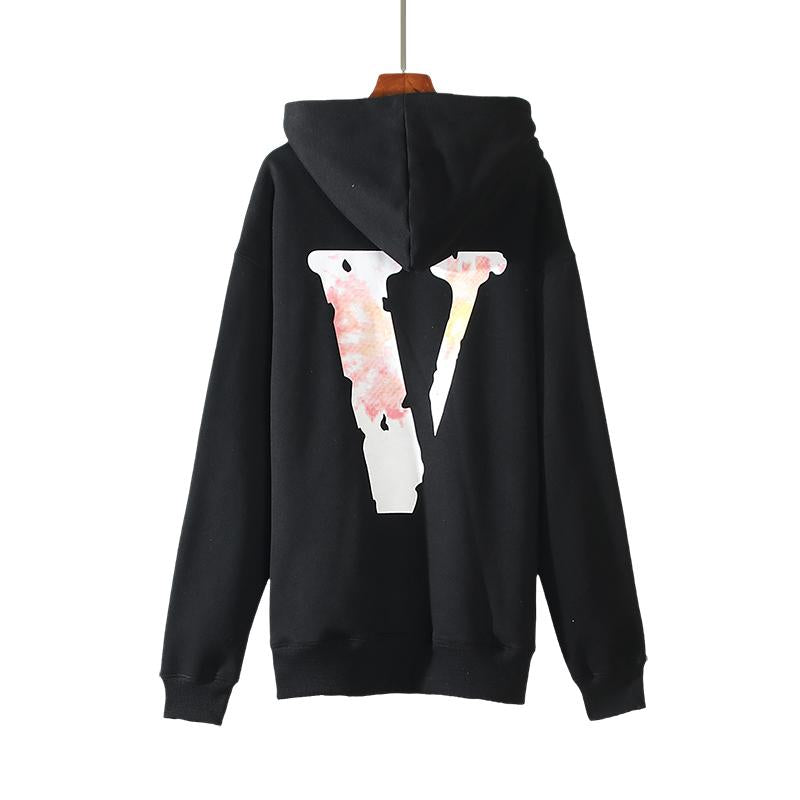 Vlone x Friends Staple Big v PLUS thickening Black Hoodie
