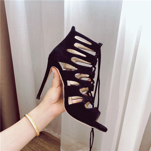 J1m*y Ch00 high heel short boots sandals