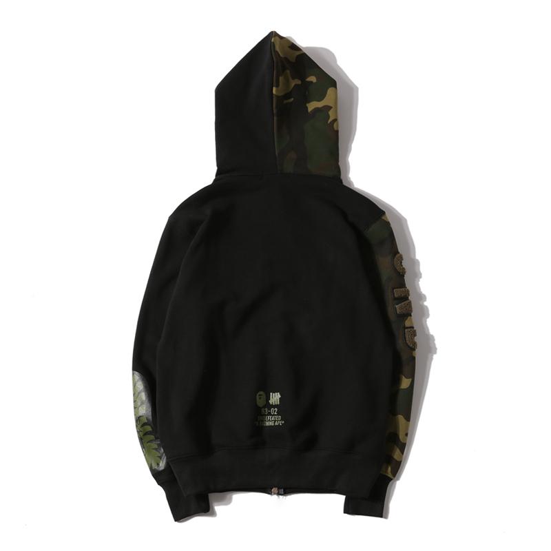 Bape x Undefeated Camo Black Hoodie