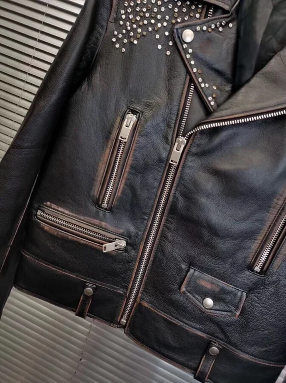 Sa1nt Lau*nt Replica Leather Jacket