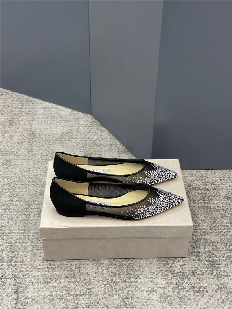 J1m*y Ch00 jc mesh hot D1am0nd high-heeled shoes