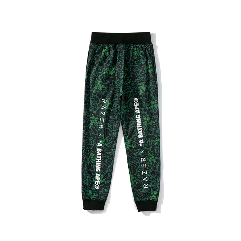 BAPE x RAZER Track Pants Sweatpants Green HDCP8790