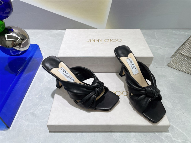 J1m*y Ch00 bow heels dupe square toe bow sandals