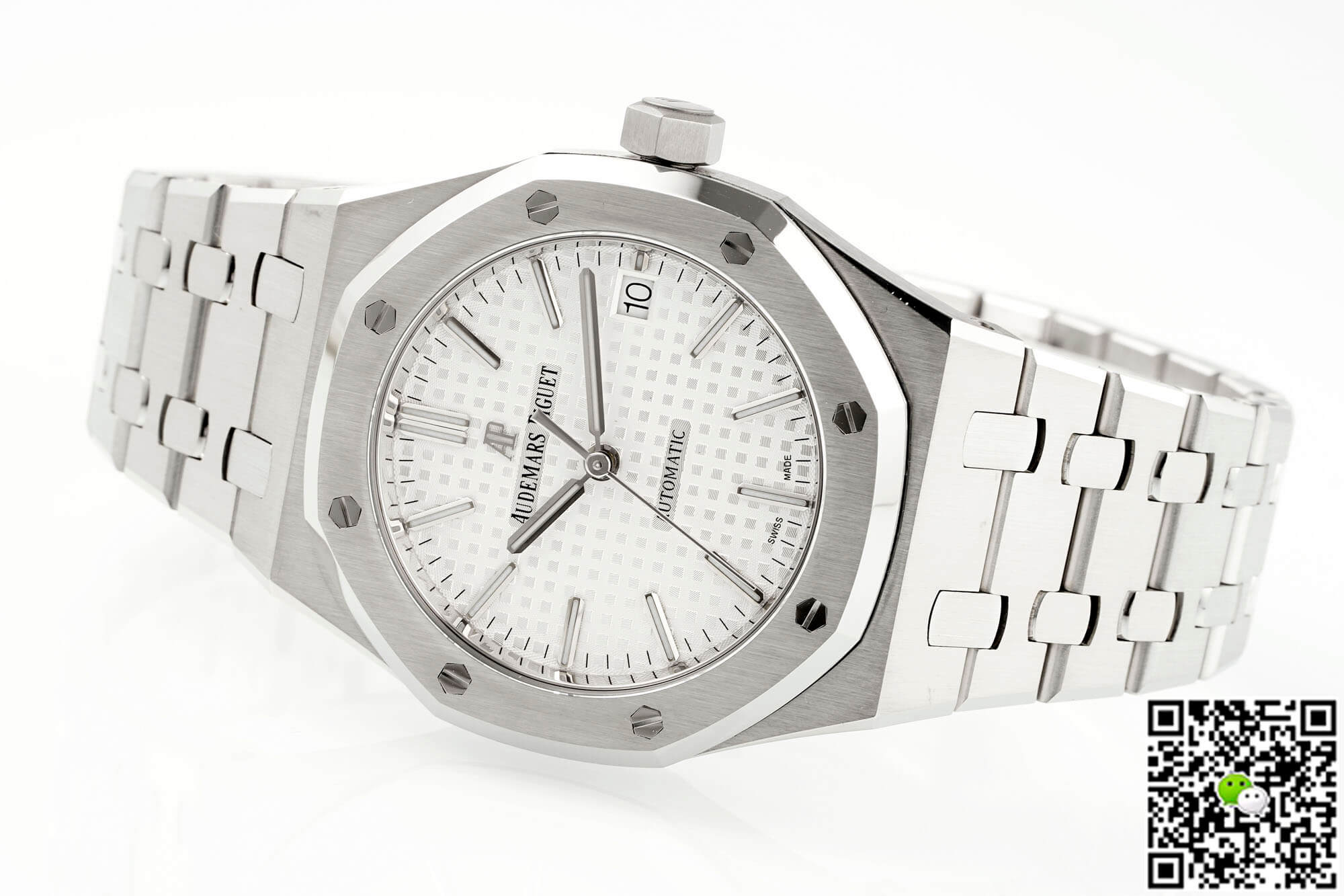 Replica Audemars P1g*et Royal Oak 15450ST.OO.1256ST.01 1:1 Best Edition APS Factory Silver Dial