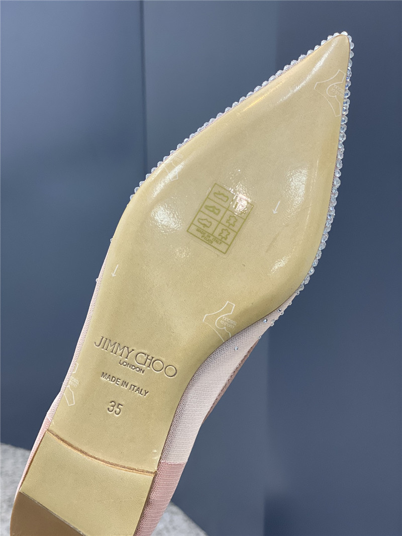 J1m*y Ch00 jc mesh hot D1am0nd high-heeled shoes