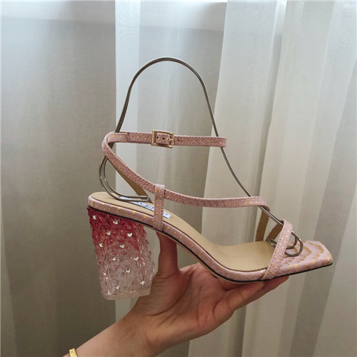 J1m*y Ch00 block heels sandals