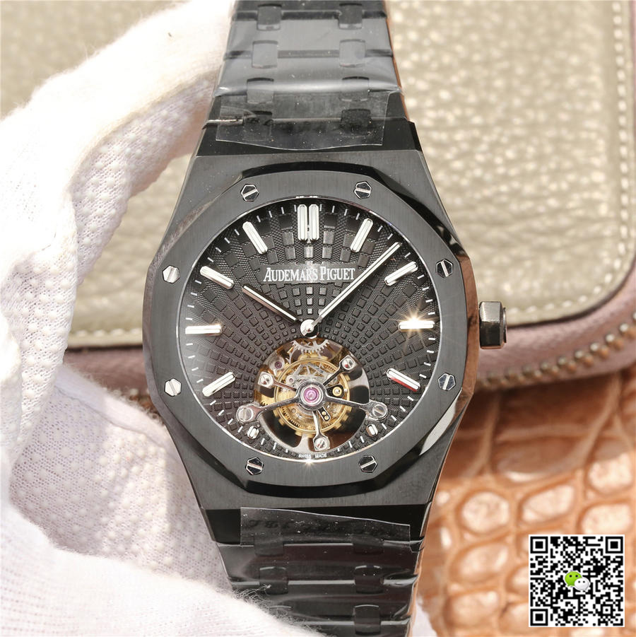 Replica Audemars P1g*et Royal Oak Tourbillon 26522CE.OO.1225CE.01 1:1 Best Edition R8 Factory Black Ceramic
