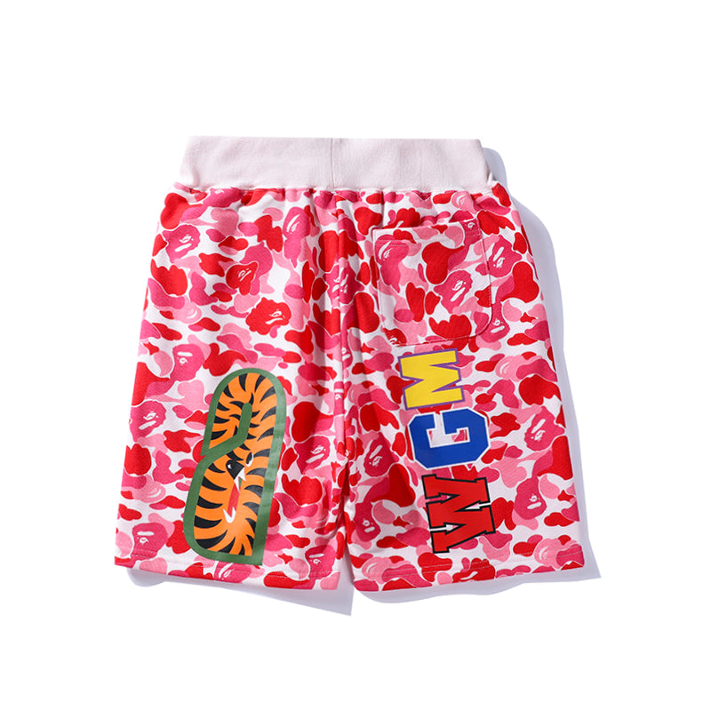 BAPE APE Shorts Shark Camo Blue Green Red Pants HDCP8669