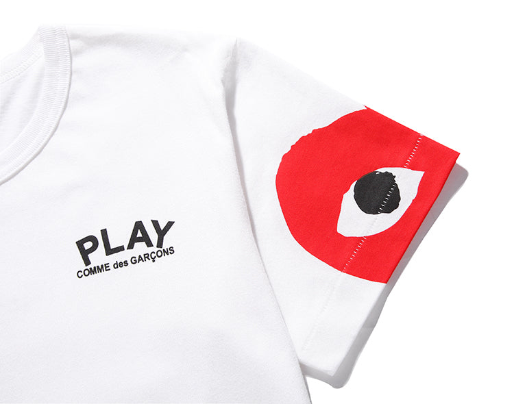 Play Comme Des Garcons Half Red Heart T Shirt 2321