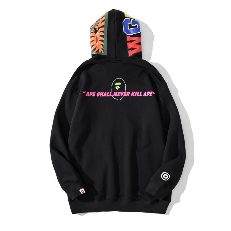 Bape Camo Shark Hoodie Black