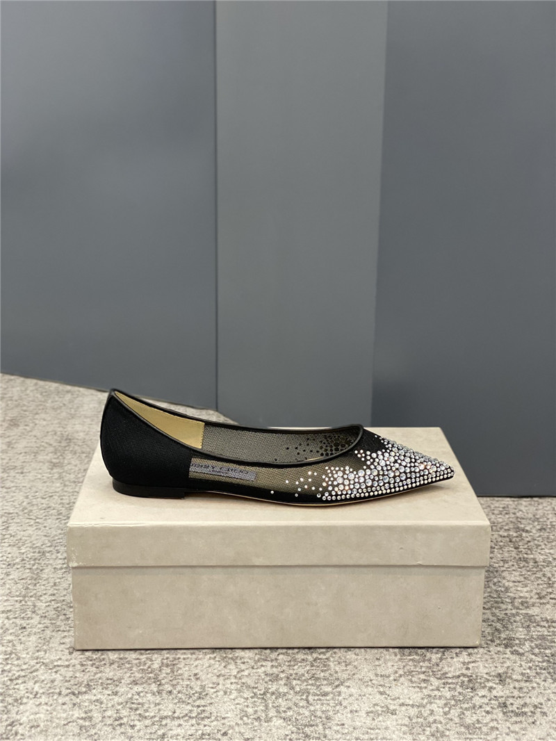 J1m*y Ch00 jc mesh hot D1am0nd high-heeled shoes