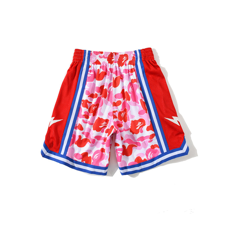 BAPE APE Shorts Camo Blue Red Green Black Pants HDCP8760