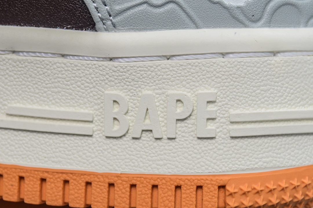 A Bathing Ape Bape Sta Low Grey Orange