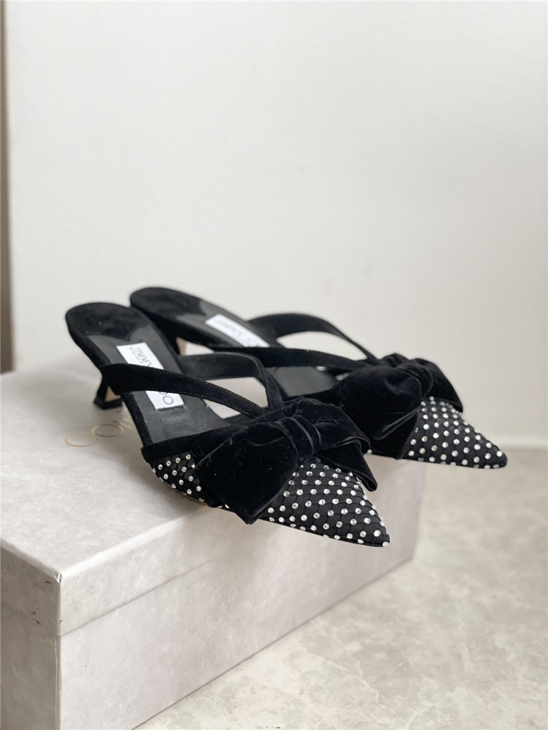 J1m*y Ch00 bow heels dupe bow-embellished sandals