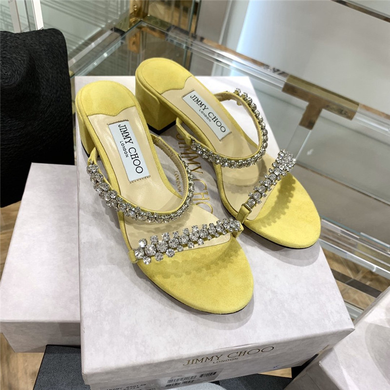 J1m*y Ch00 Pearl Heels Dupe Rhinestone Low Heel Sandals