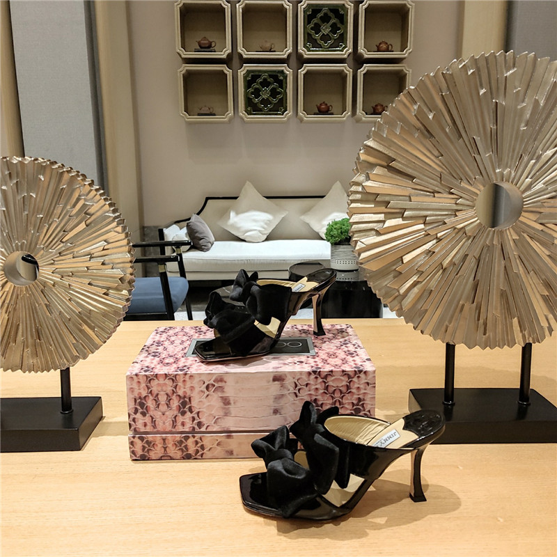 J1m*y Ch00 bow heels dupe bow crinkle sandals