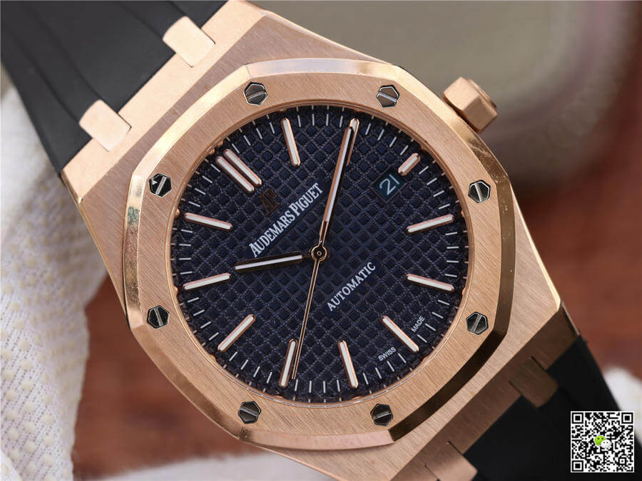 Replica Audemars P1g*et Royal Oak 15400 1:1 Best Edition Rose Gold Blue Dial