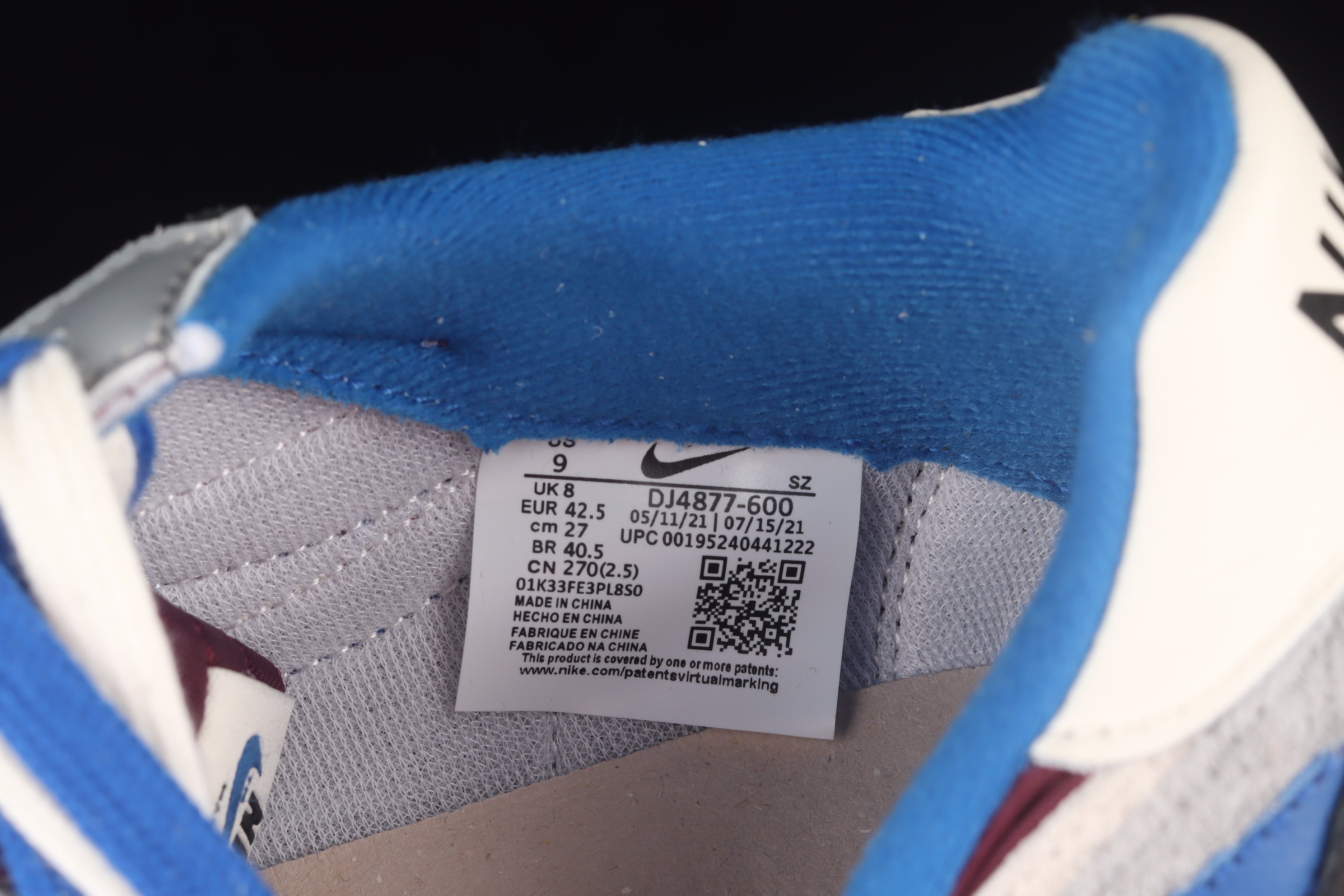 Nike LD Waffle, Sacai Undercover Night Maroon Team Royal