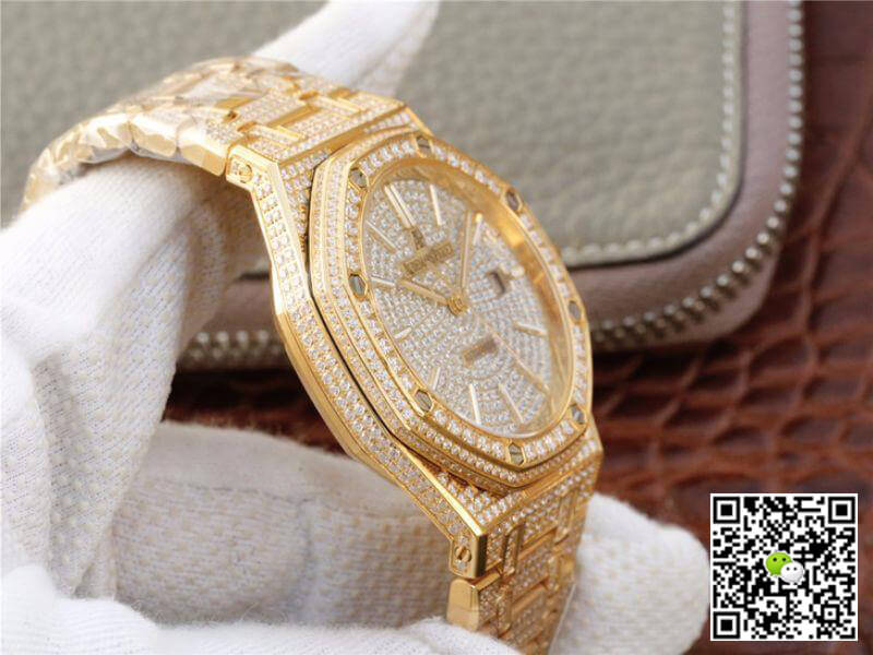 Replica Audemars P1g*et Royal Oak 15400.OR01 1:1 Best Edition Swiss ETA3120 White D1am0nd Dial