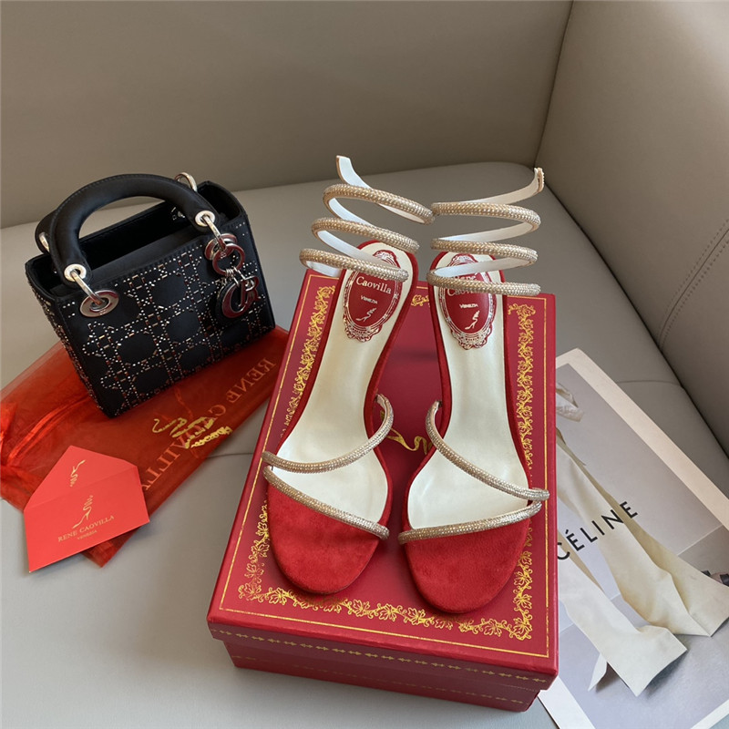 Rene Caovilla Dupe Snake Band Sandals