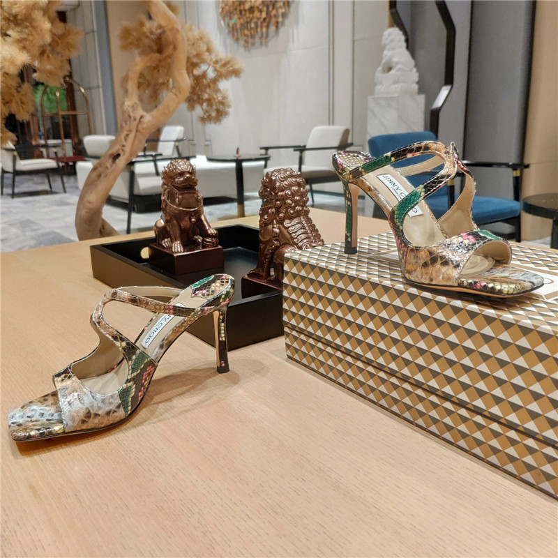 J1m*y Ch00 heeled satin sandals