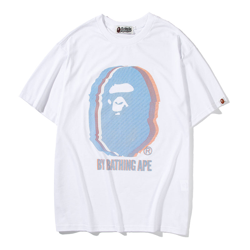 Bape Color Ghosting Ape Head Cotton T Shirt 5069
